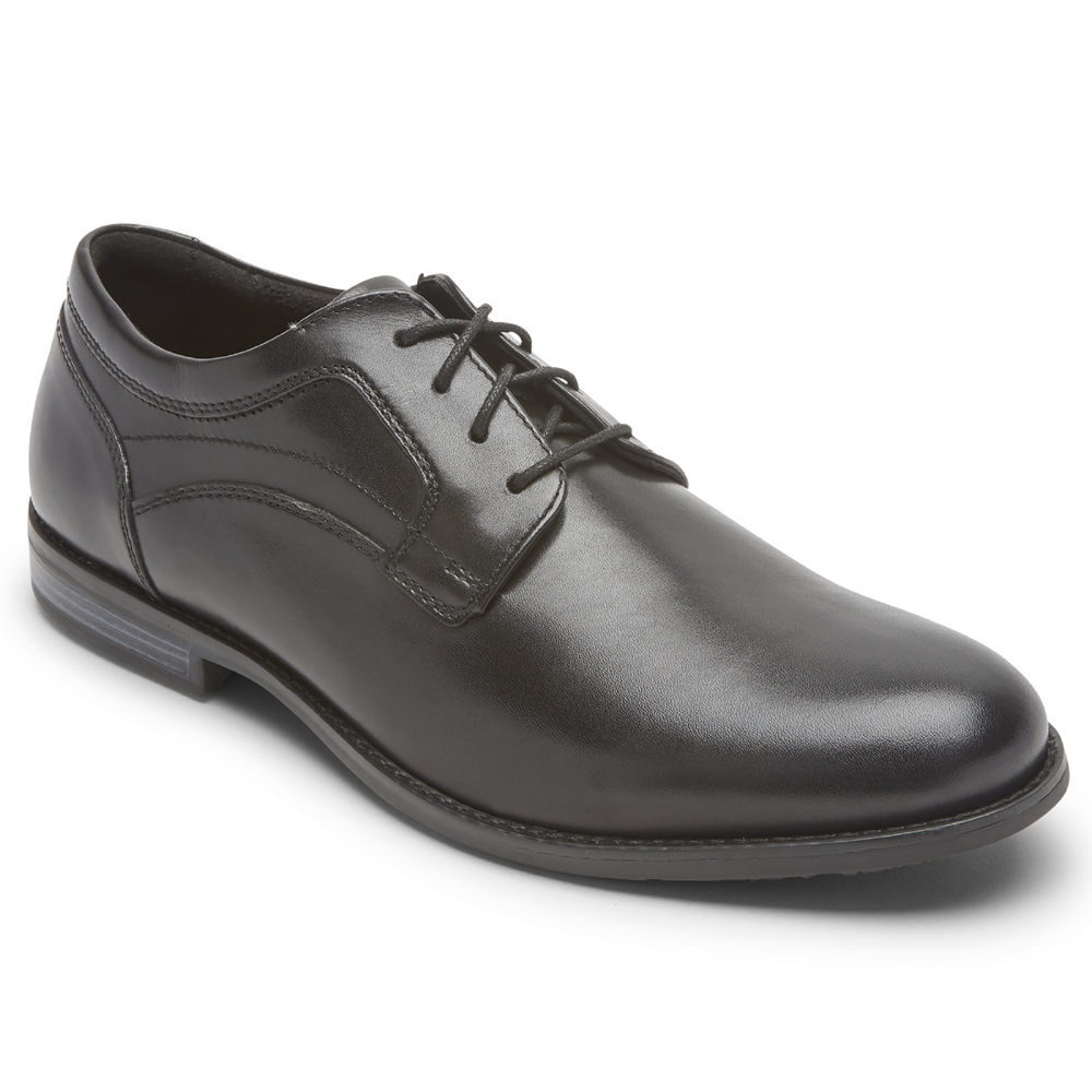 Oxfords Rockport Homem Pretas - Dustyn Plain Toe - 02374XDWJ